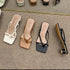 Women Casual Open Toe Slid Block Heels